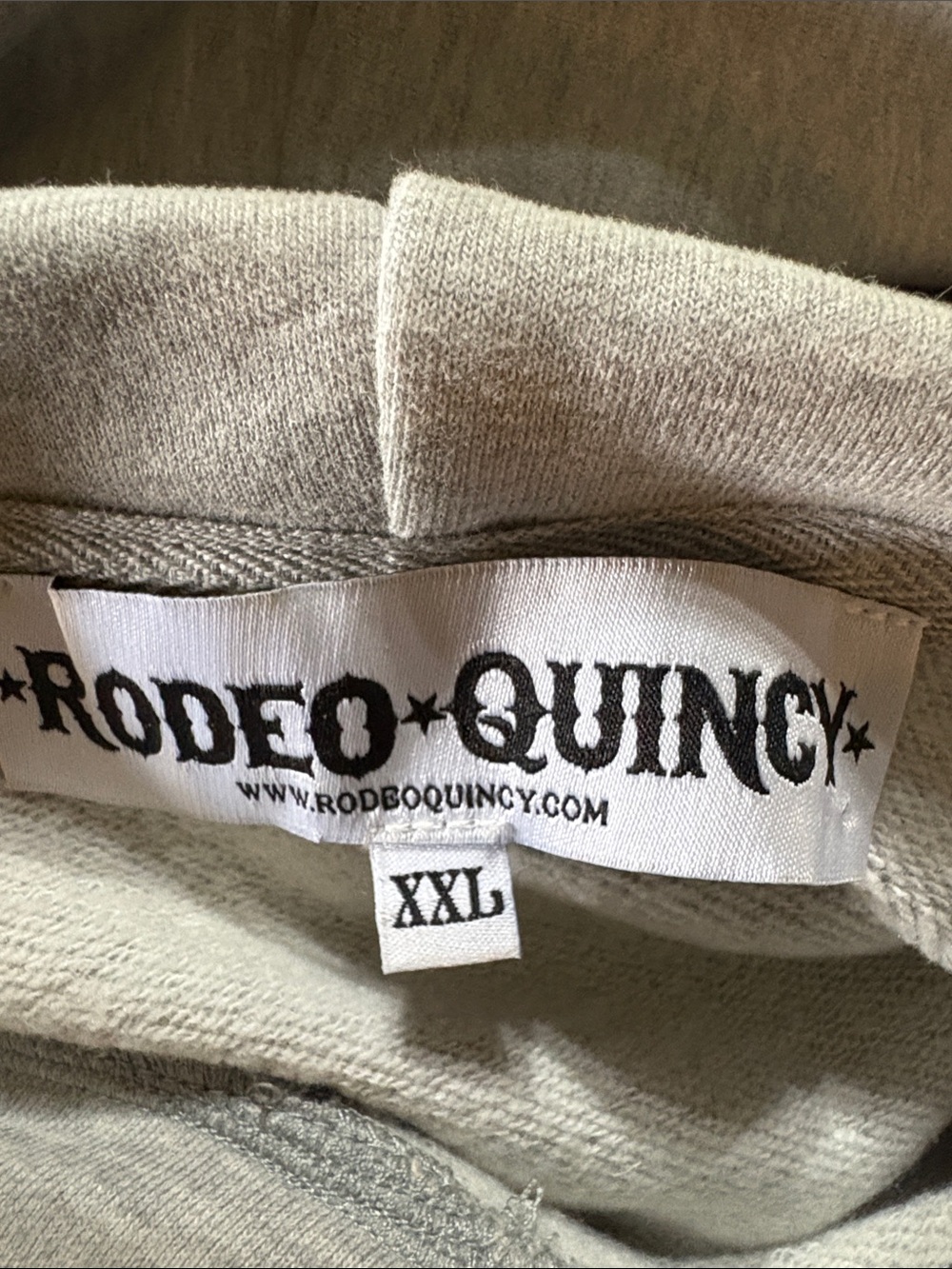 Rodeo Quincy Gray Hooded Sweatshirt with Rodeo Graphic; Size XXL - Picture 7 of 9
